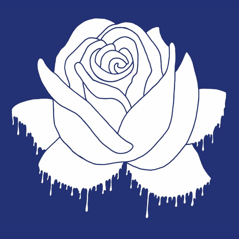 Graffiti d'une rose blanche