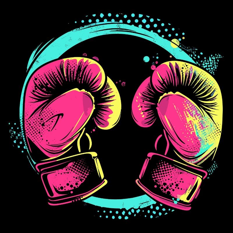Kickboxen Cartoon Stil