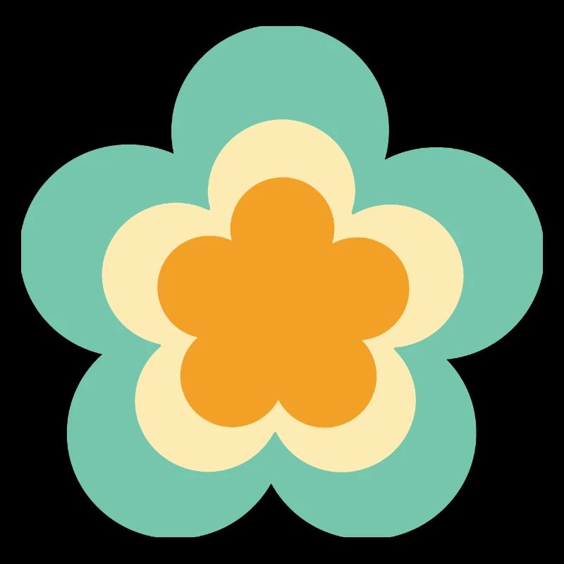 70s Flower Pattern Hippie Gift