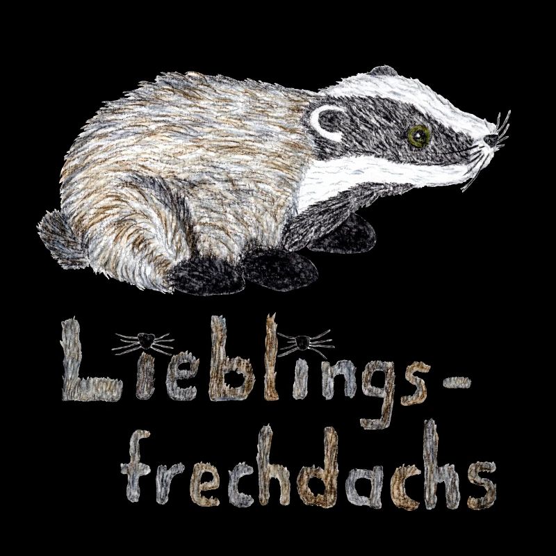 Lieblingsfrechdachs - Süßer Dachs Aquarell