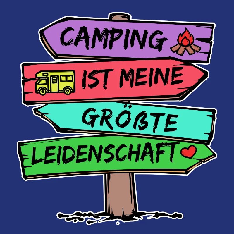 Camping Statement Wanderlust Wanderer Herz Camper