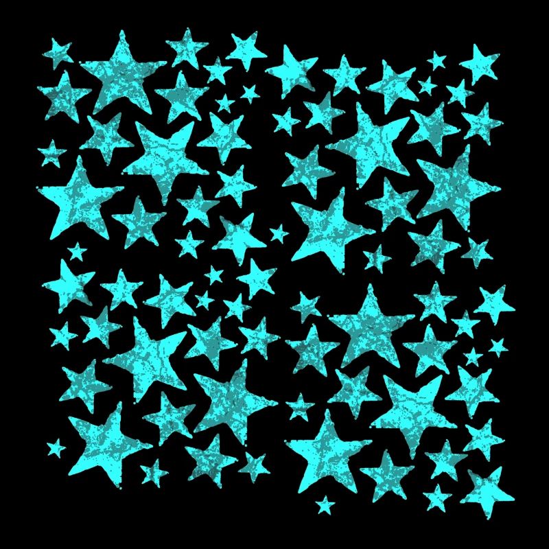 Motif étoile turquoise