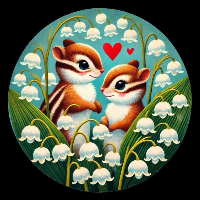 Chipmunks in Lilyvalley Hearts