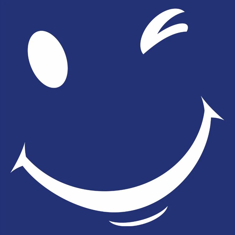 Expression de clin d’œil blanc