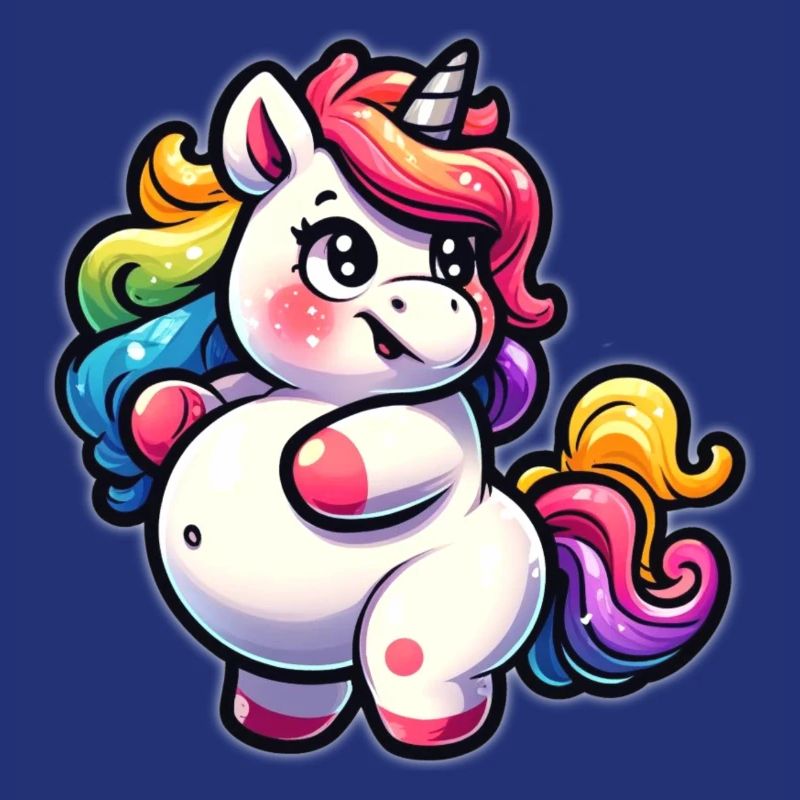 Süßes Regenbogen Einhorn