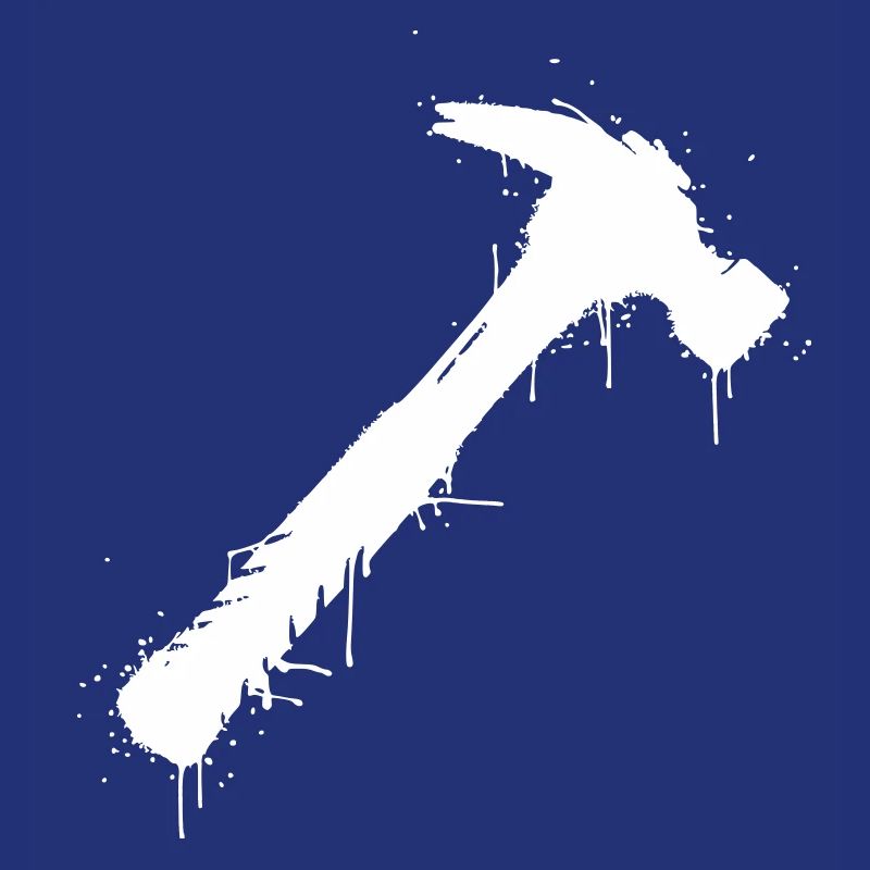 Hammer Tool Graffiti Splatter Vector
