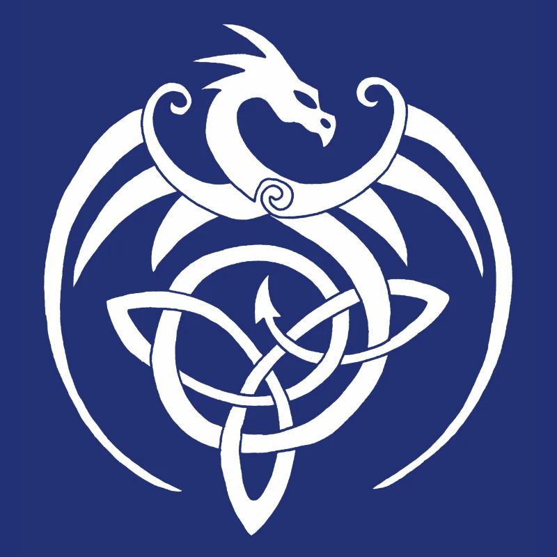Dragon blanc et symbole celte