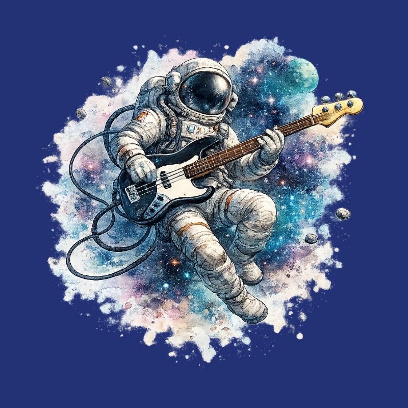 Astronaute spatial avec basse