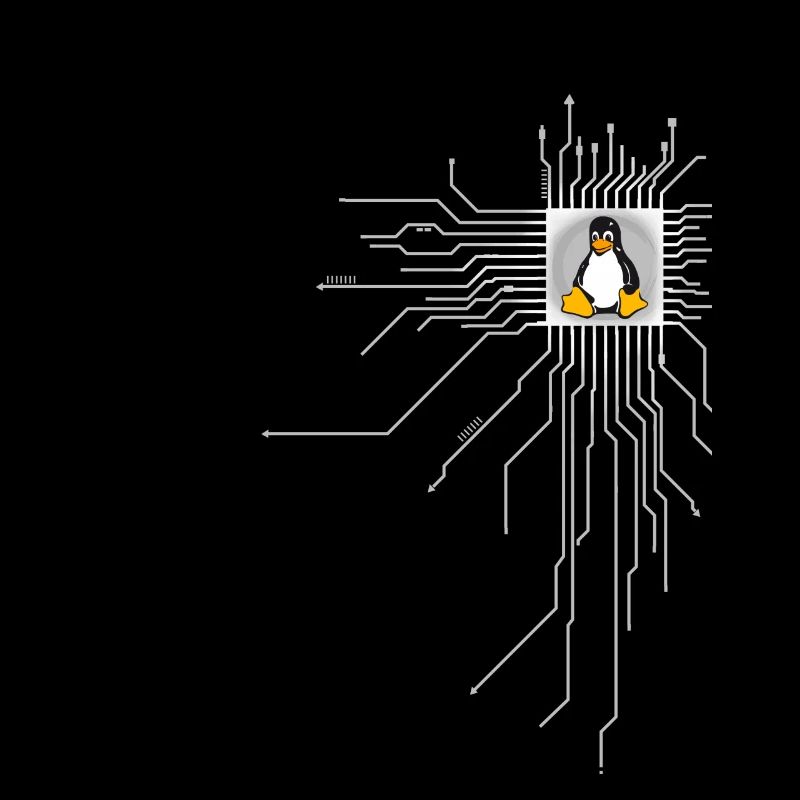 platine pingouin Core Coeur Ordinateur pc Nerd program