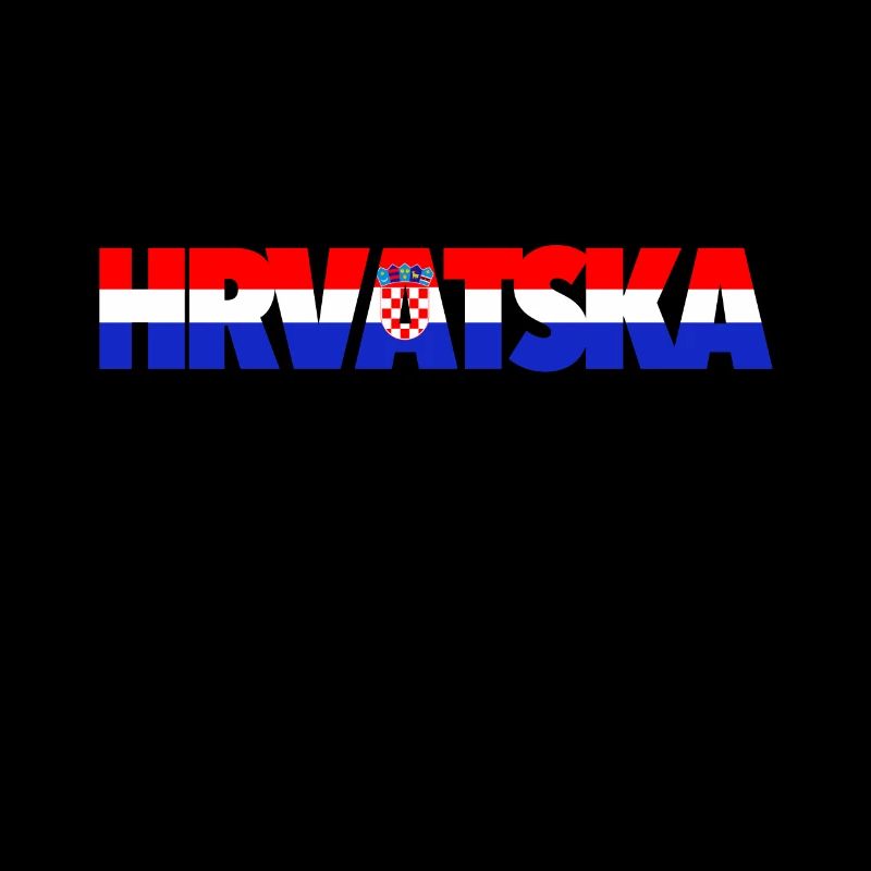 Hrvatska Flag Text mit Wappen