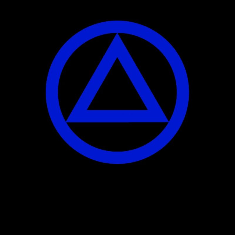 Anonymous alcoholic symbol logo AA NA anti alcohol