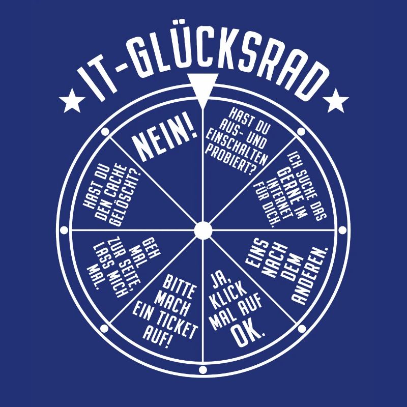 IT Support Glücksrad Service Desk IT Helpdesk Nerd