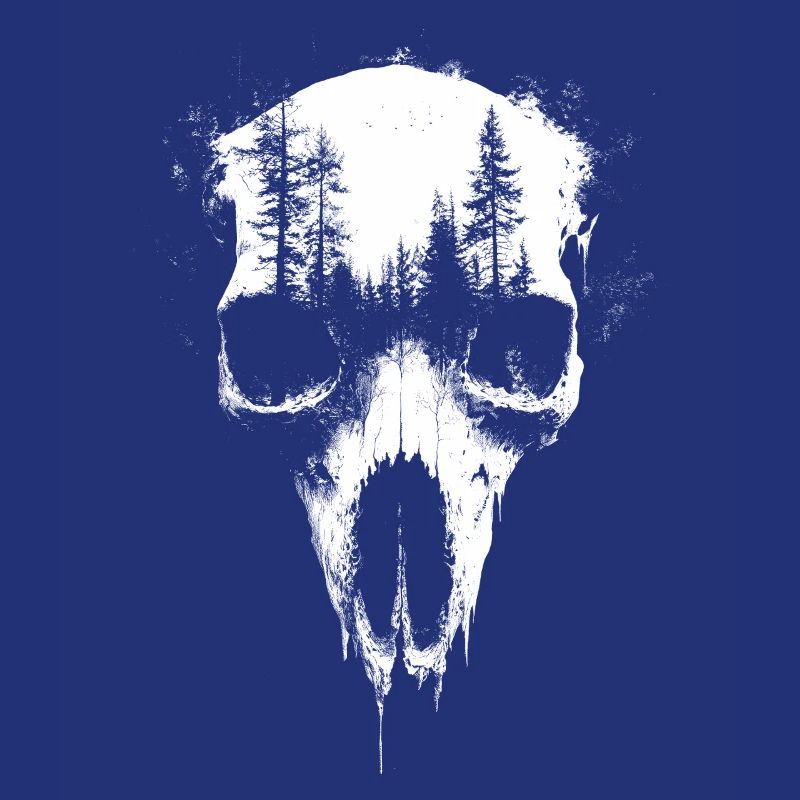 Deer Skull Forest Exposure Gothic Surreal Graphic