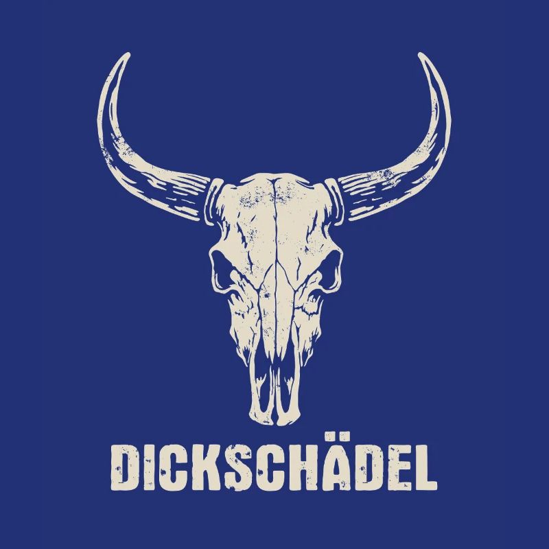 Stierkopf Schädel mit Hörnern - Dickschädel
