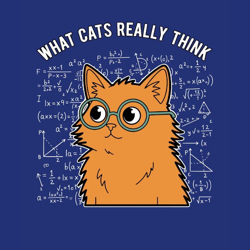 What Cats Really Think Funny Math Saying