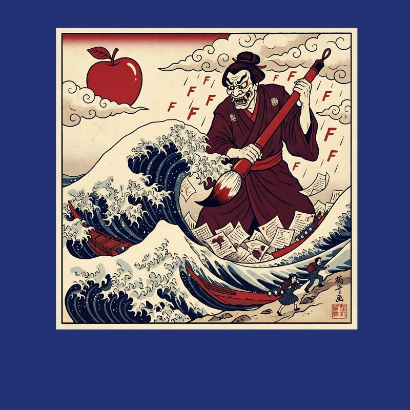 F Notes du professeur samouraï Vague de tsunami