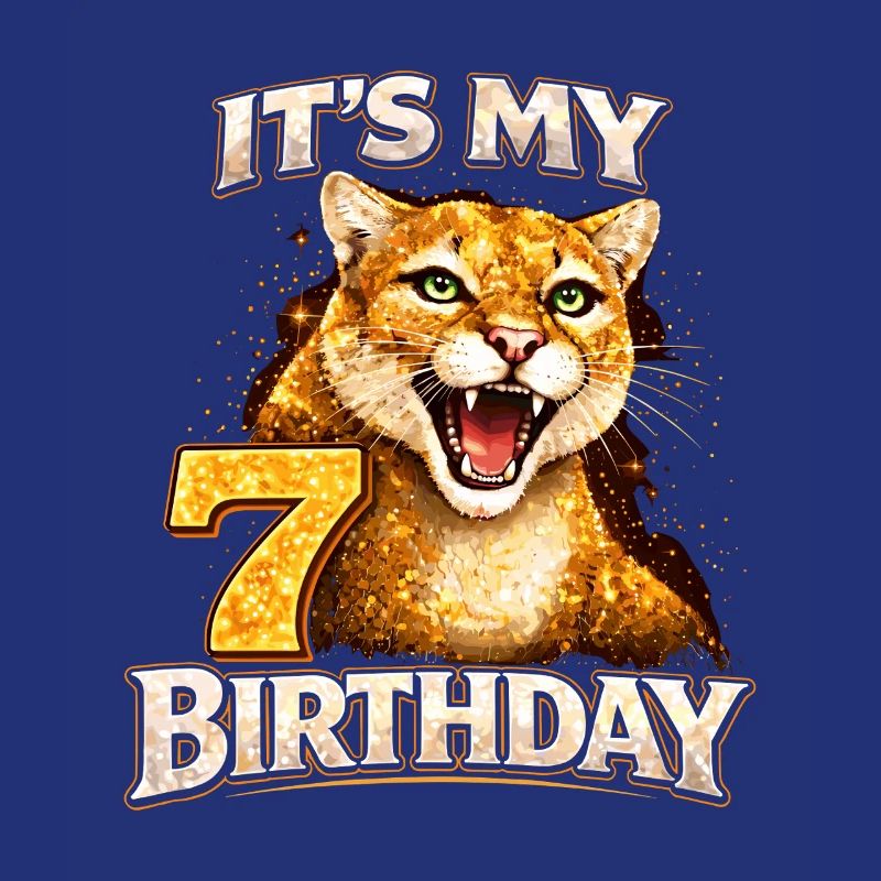 C’est mon 7e anniversaire Wildkatze Wildkatze Geburtstag