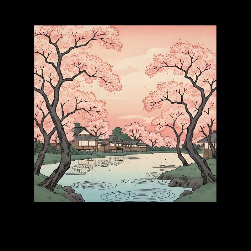 Fleurs traditionnelles de cerisier japonais