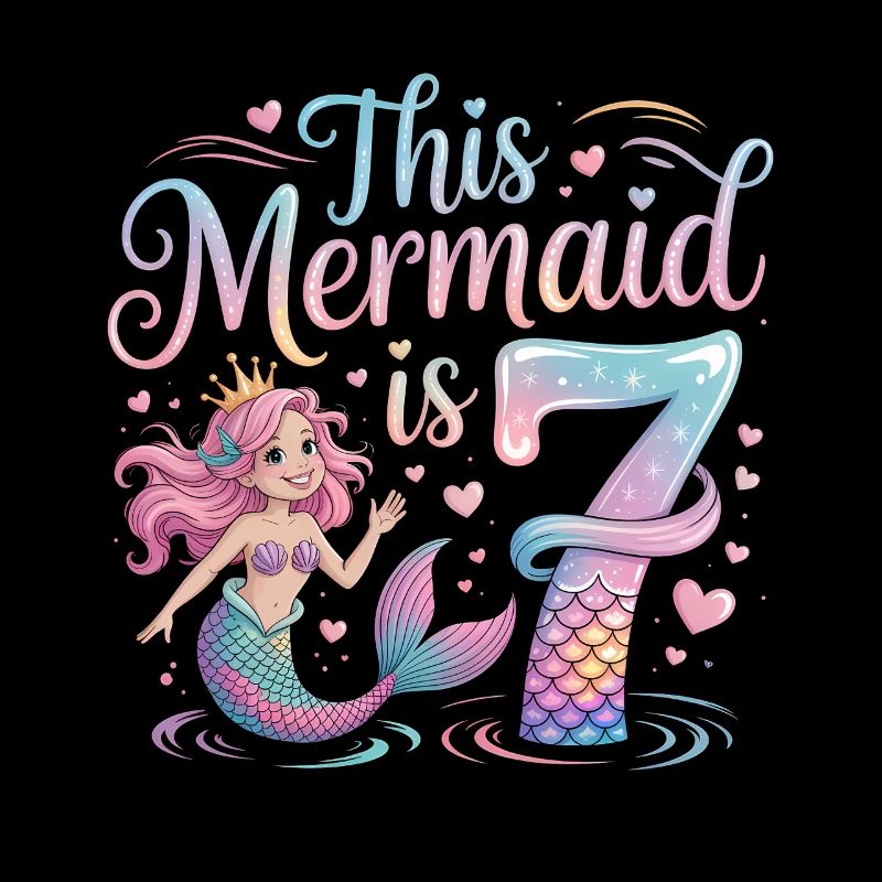 Mermaid 7th Birthday 7 Years