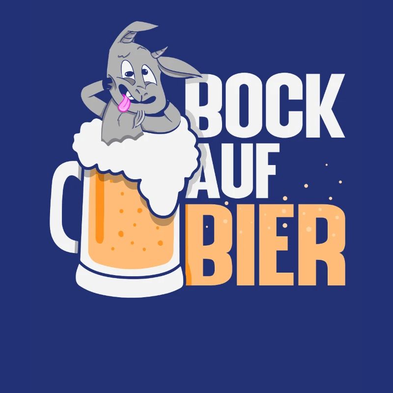Bock auf Bier Biertrinker Ziege