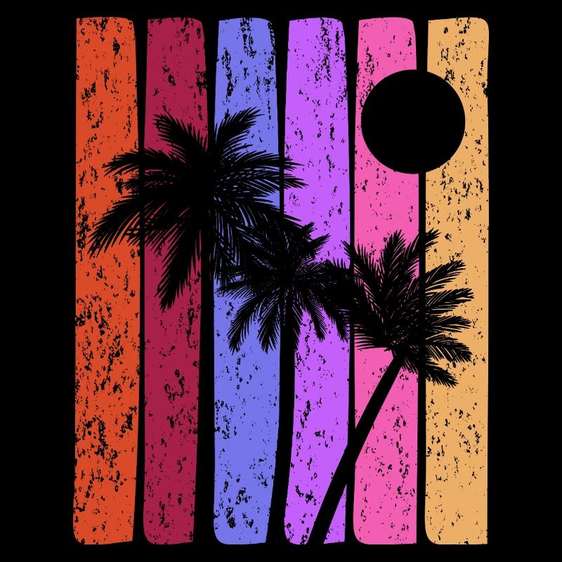 Rayures tropicales coucher de soleil