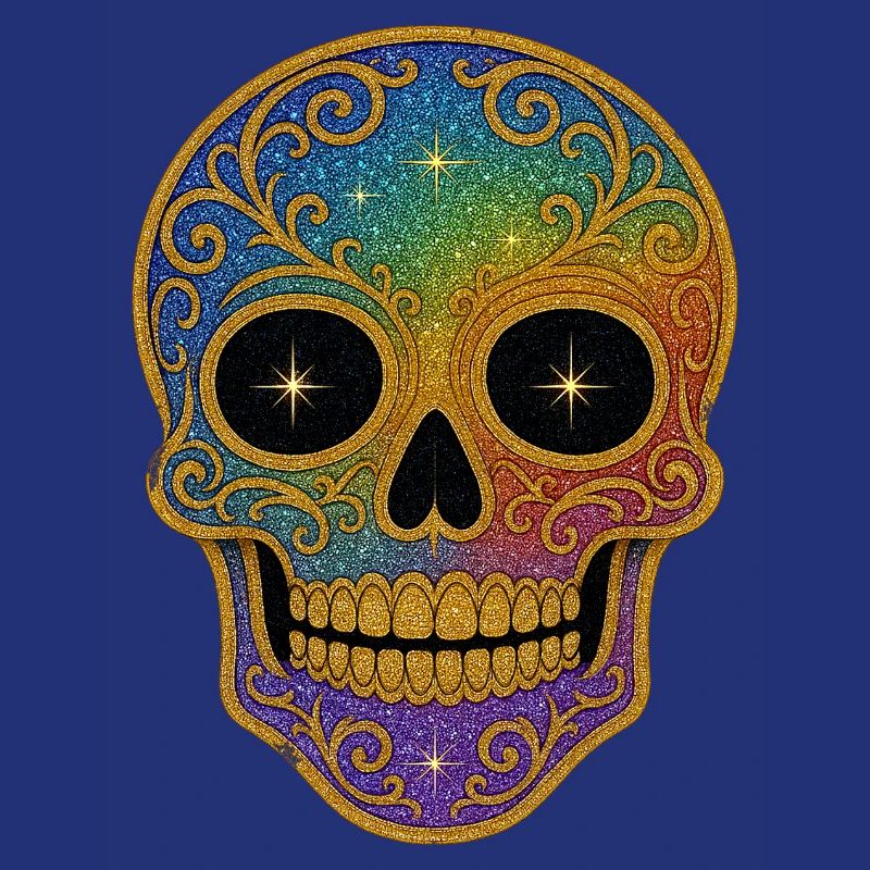 Rainbow Skull Design