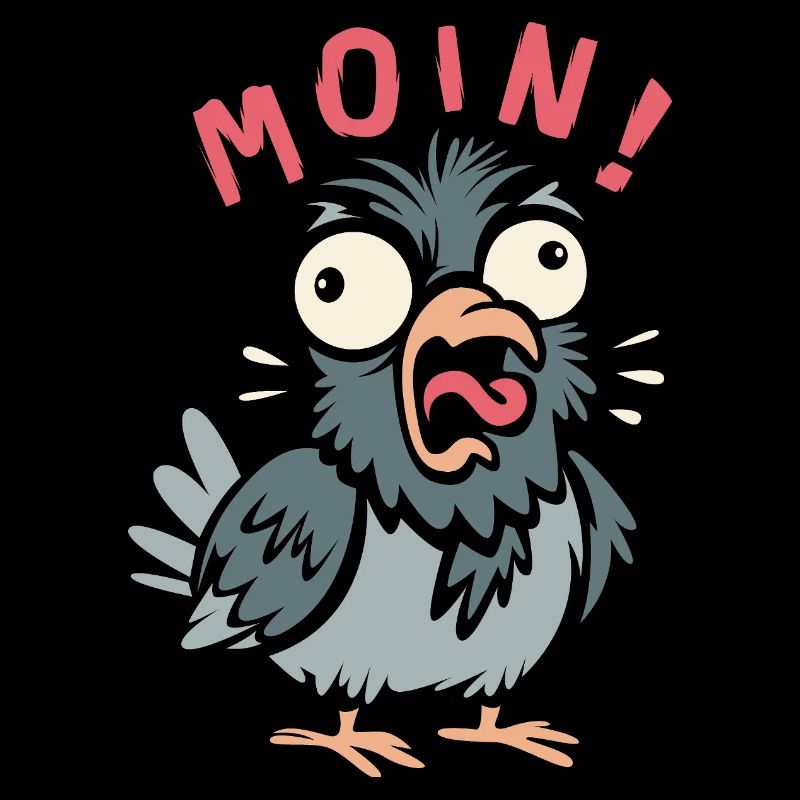 BONJOUR! Chemise de conception de bande dessinée drôle de colombe