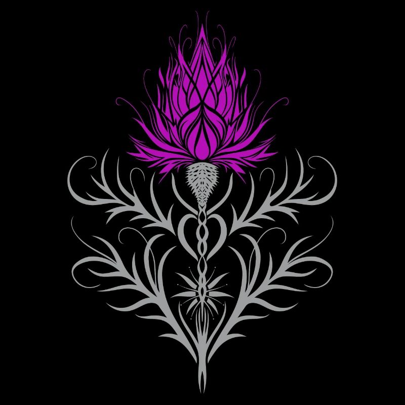 Distel Tattoo Scottish Thistle Botanical Art