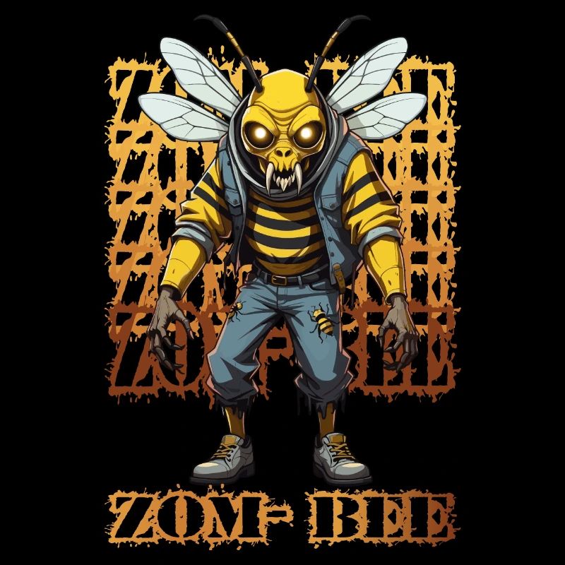 Abeille zombie effrayante