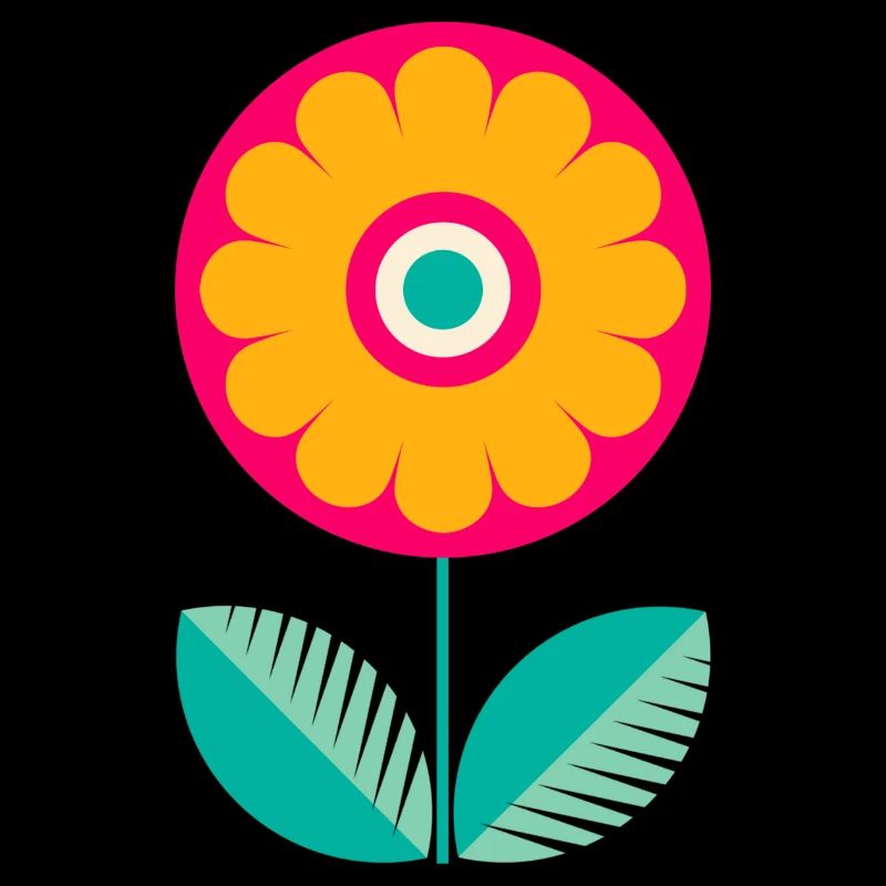 Fleur colorée mignonne