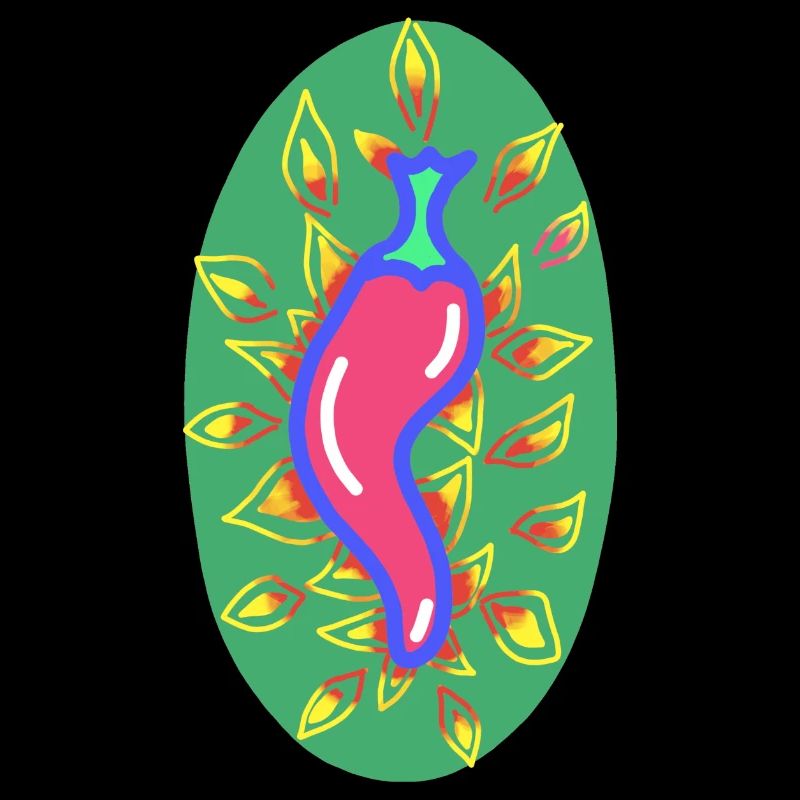 Fiery chili pepper