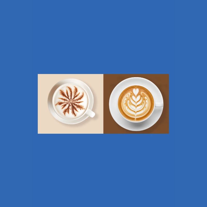 Affiche Latte vs Cappuccino Coffee