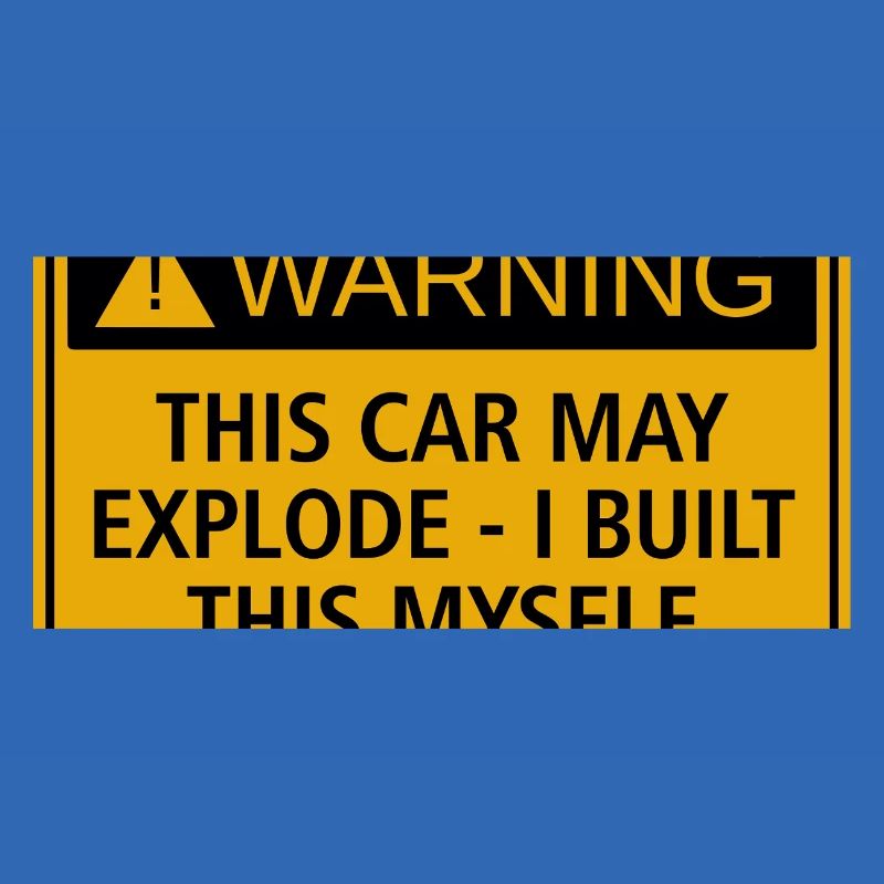 JDM sticker - this car may explode