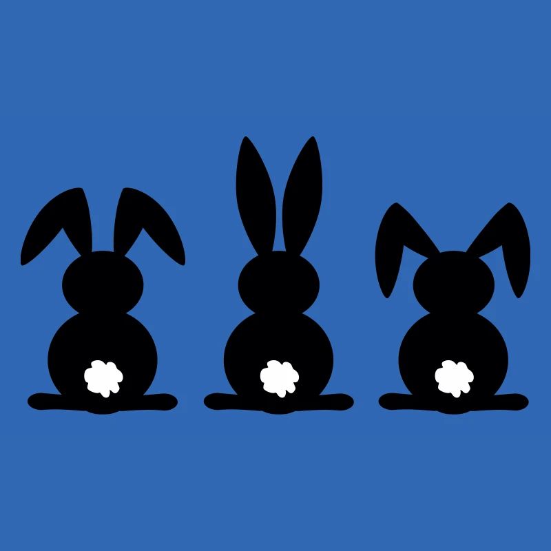 Rabbit silhouette. Happy Easter or Easter party. Egg.