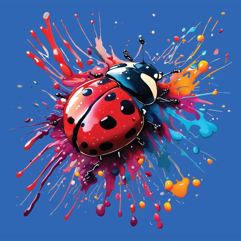 Conception de coccinelle colorée, pas de texte