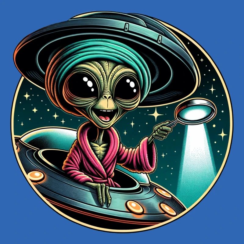 Détective extraterrestre à la lumière d’un OVNI