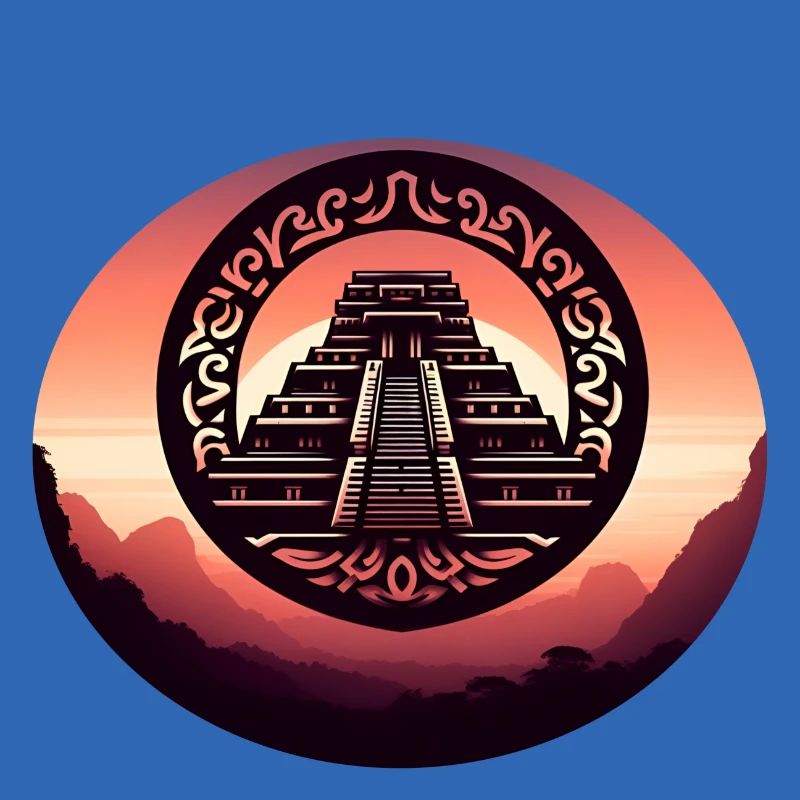 Visite tribale aztèque de la pyramide du temple maya