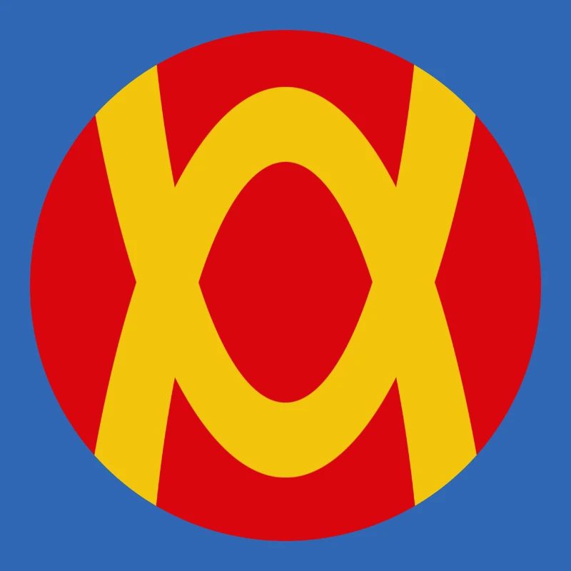 Jeu abstrait de couleurs avec contraste rouge-jaune