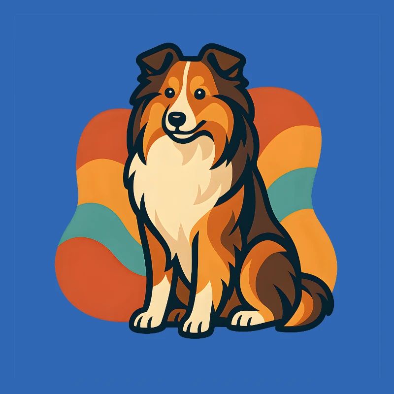 Lebhafter Shetland-Schäferhund Sunburst