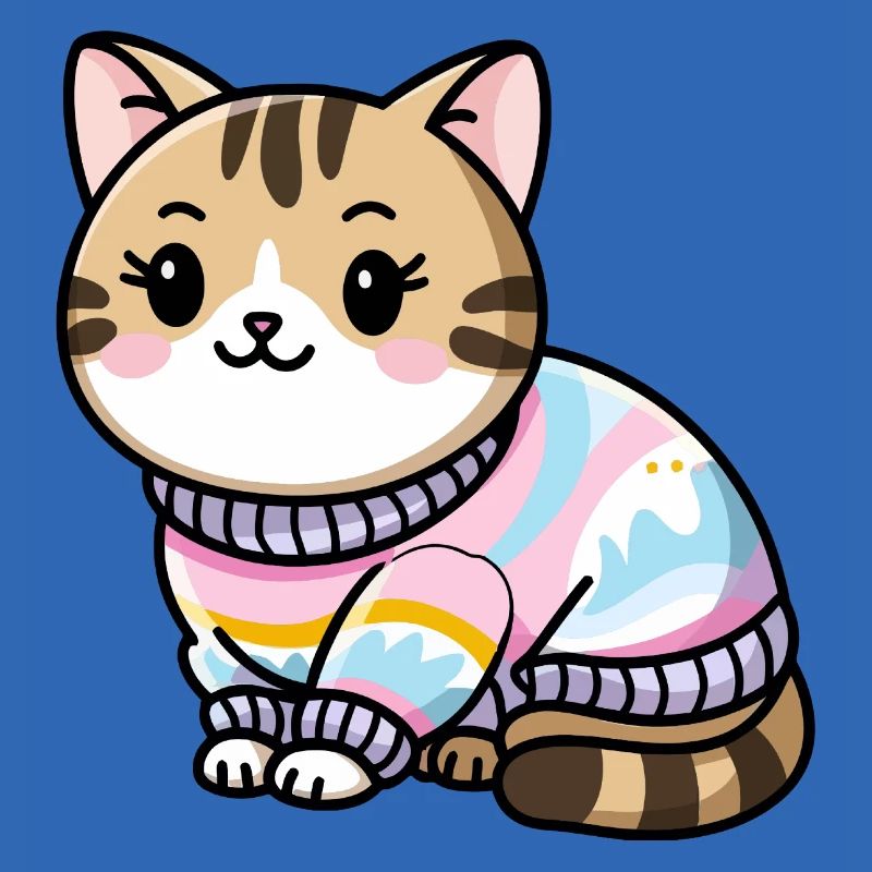 Kuscheliger Pullover Katze