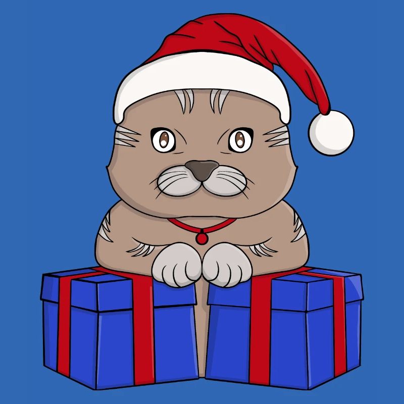 Süßes Weihnachtsmann-Kätzchen