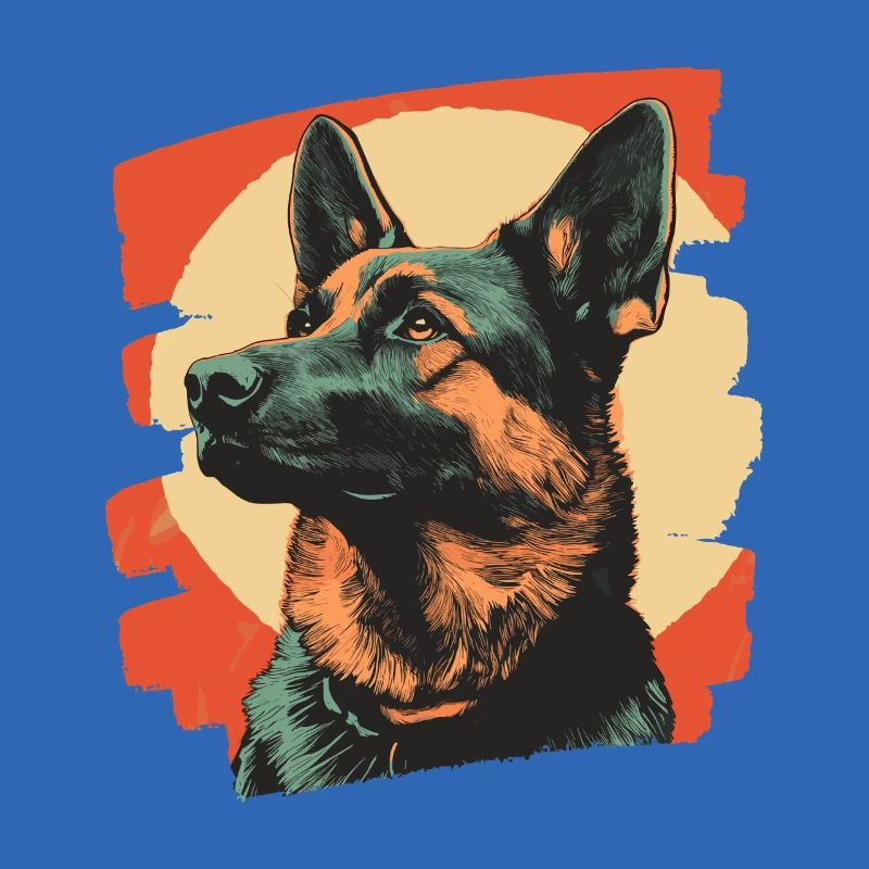German Shepherd Retro