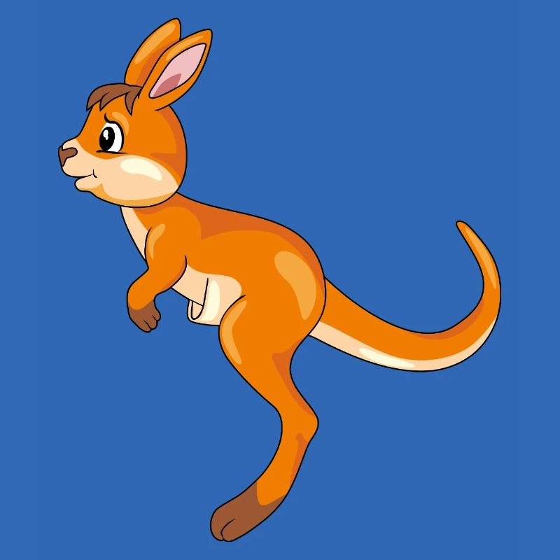 Jumping cute kangaroo