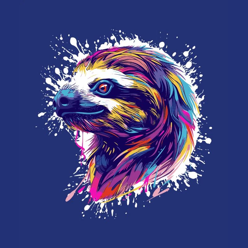 Faultier Sloth Splatter