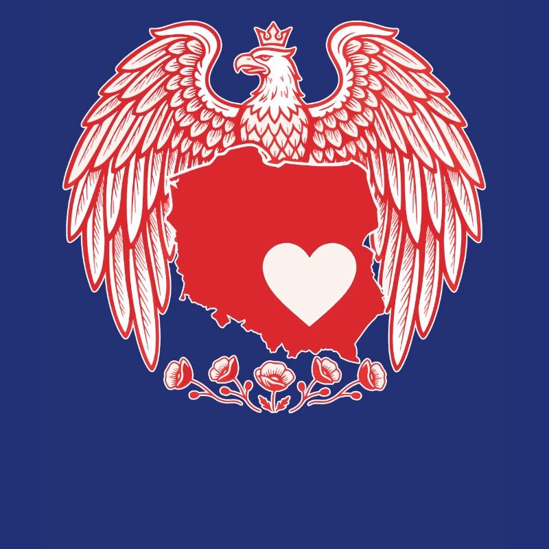 Polish Eagle Heart Map Design