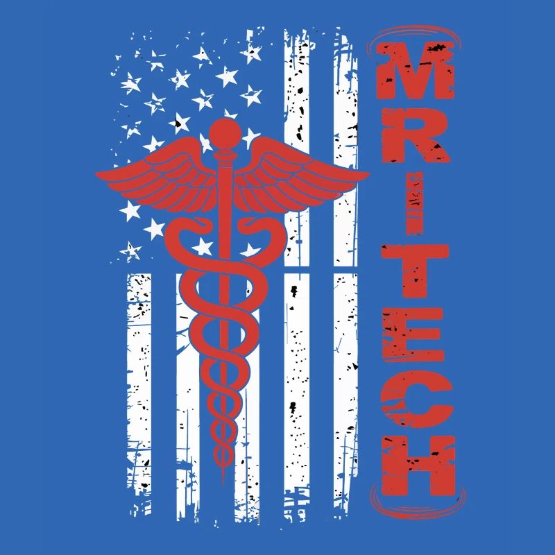 Rote MedTech Caduceus Flagge
