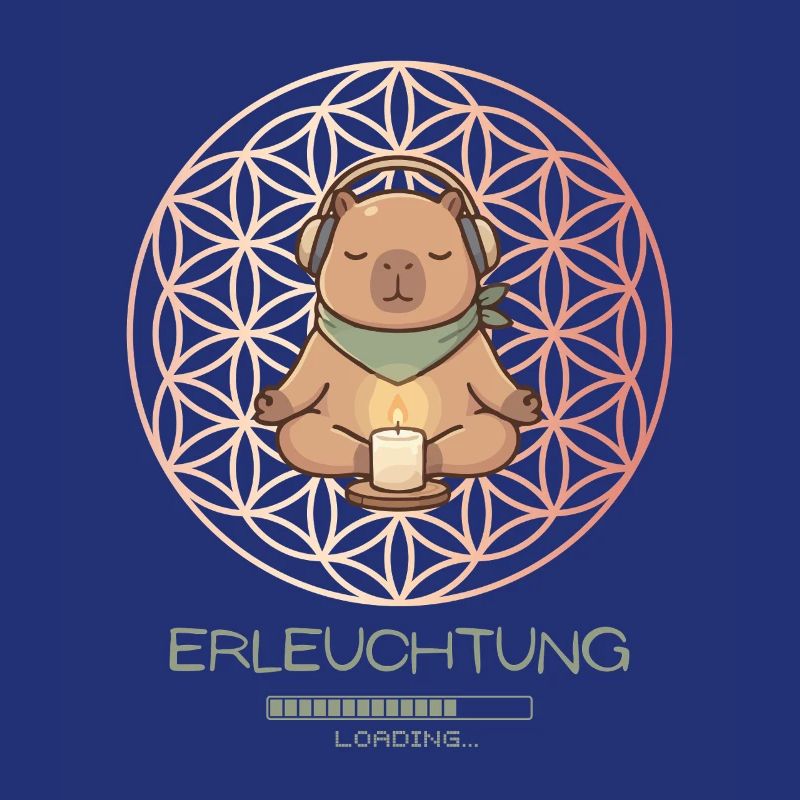 Enlightenment loading – Funny Capybara Yoga Gift