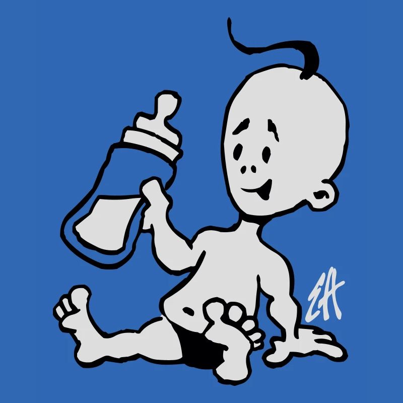 Bébé avec une bouteille de lait