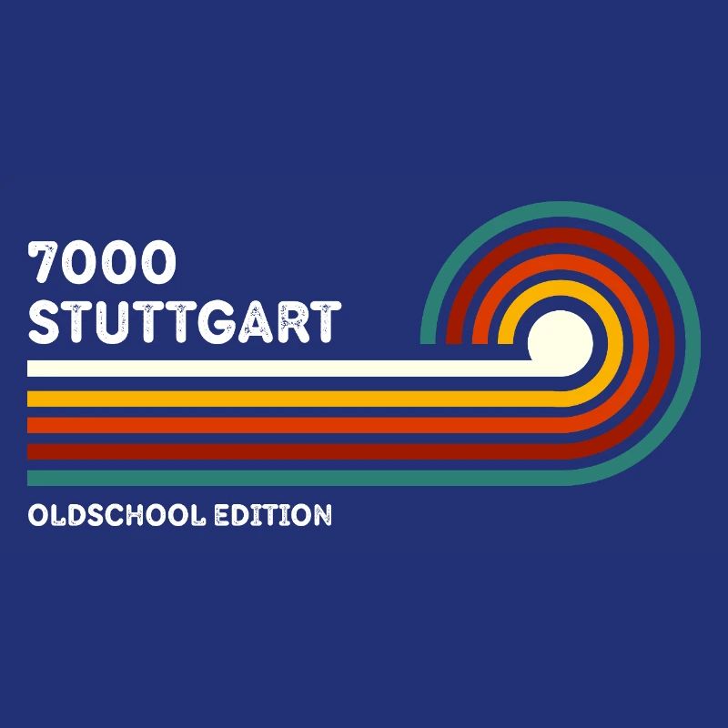 Stuttgart Retro Chemise 7000 Code postal 80s