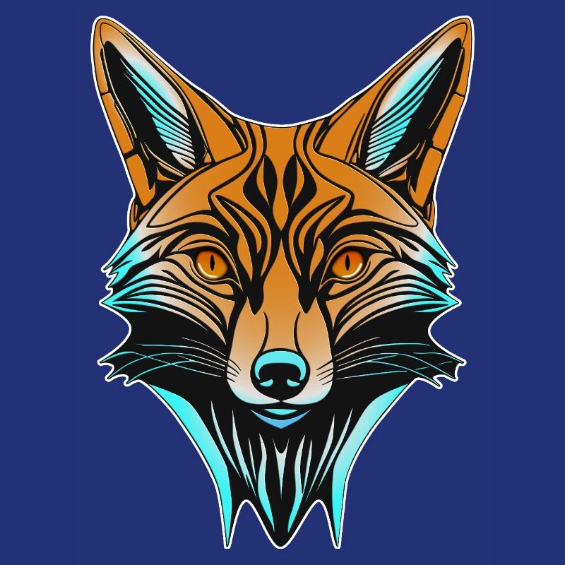 Neon Fox Head